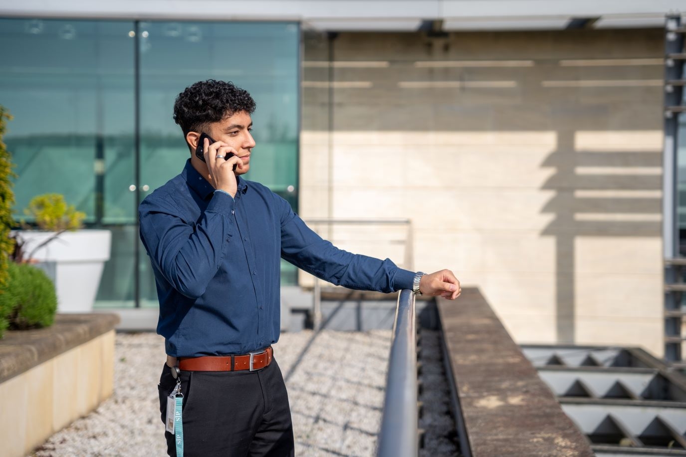 man on phone